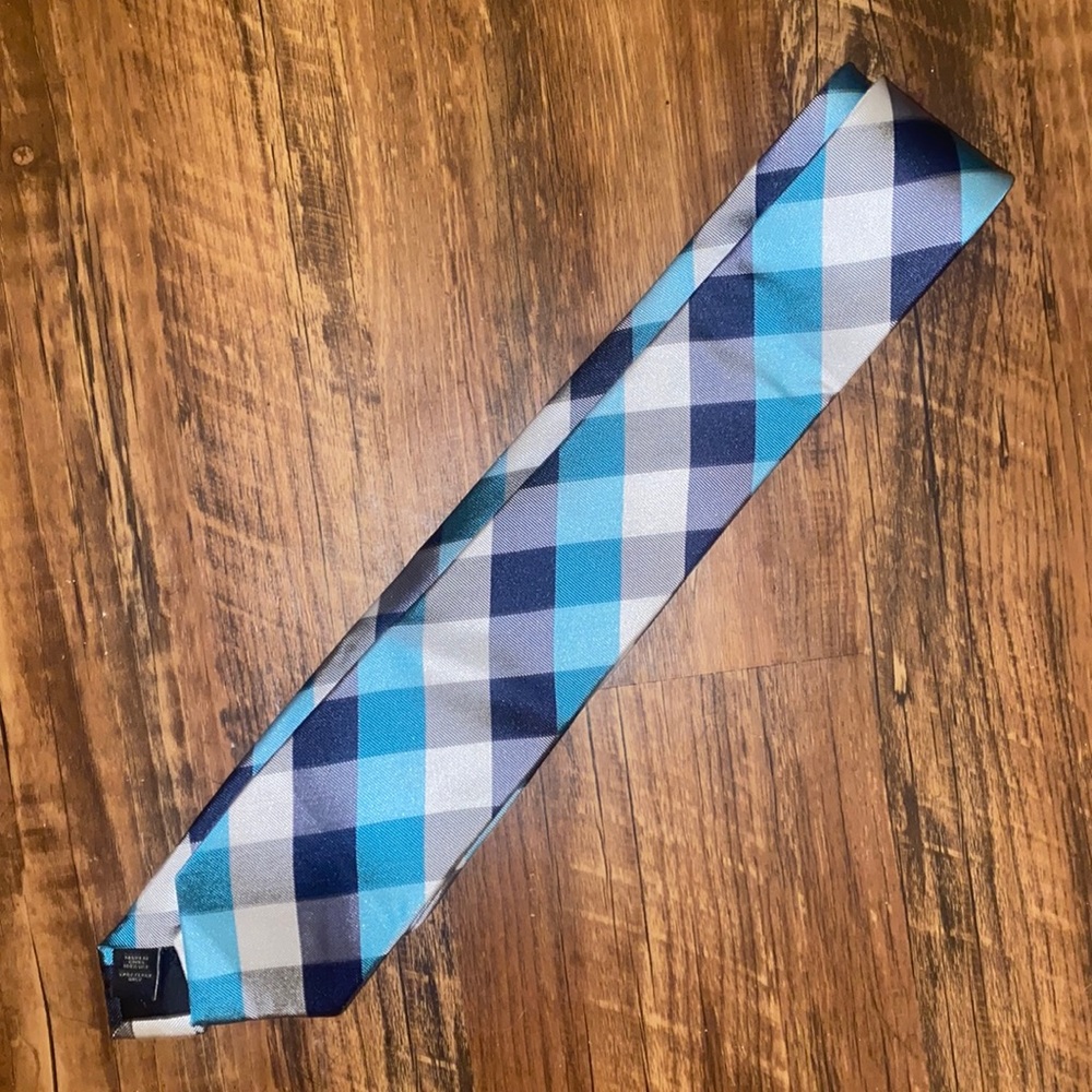 Blue Plaid Express Tie